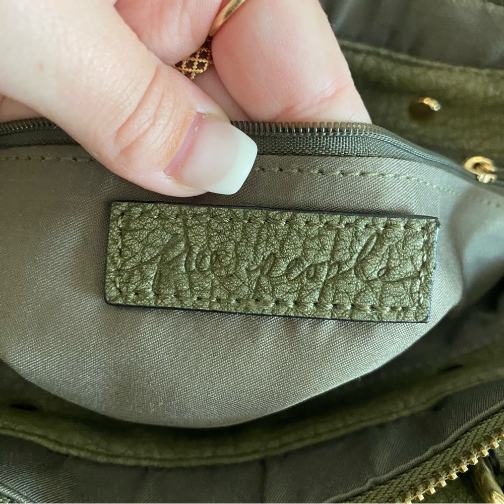 Free People olive green zipper detailed bohemian multi wear bag - Picture 10 of 10